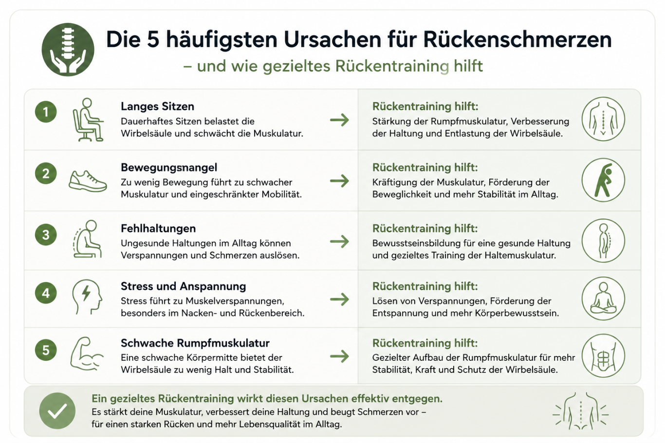 Ursachen für Rückenschmerzen Ursachen für Rückenschmerzen